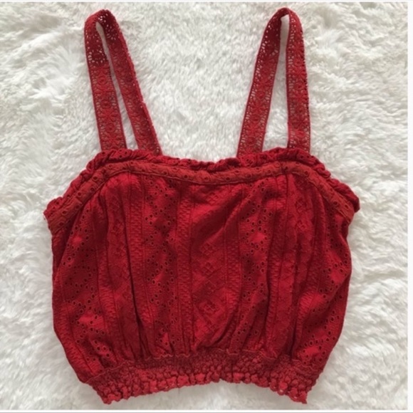 Anthropologie Tops - NWOT Anthropologie red lace tank, size XS